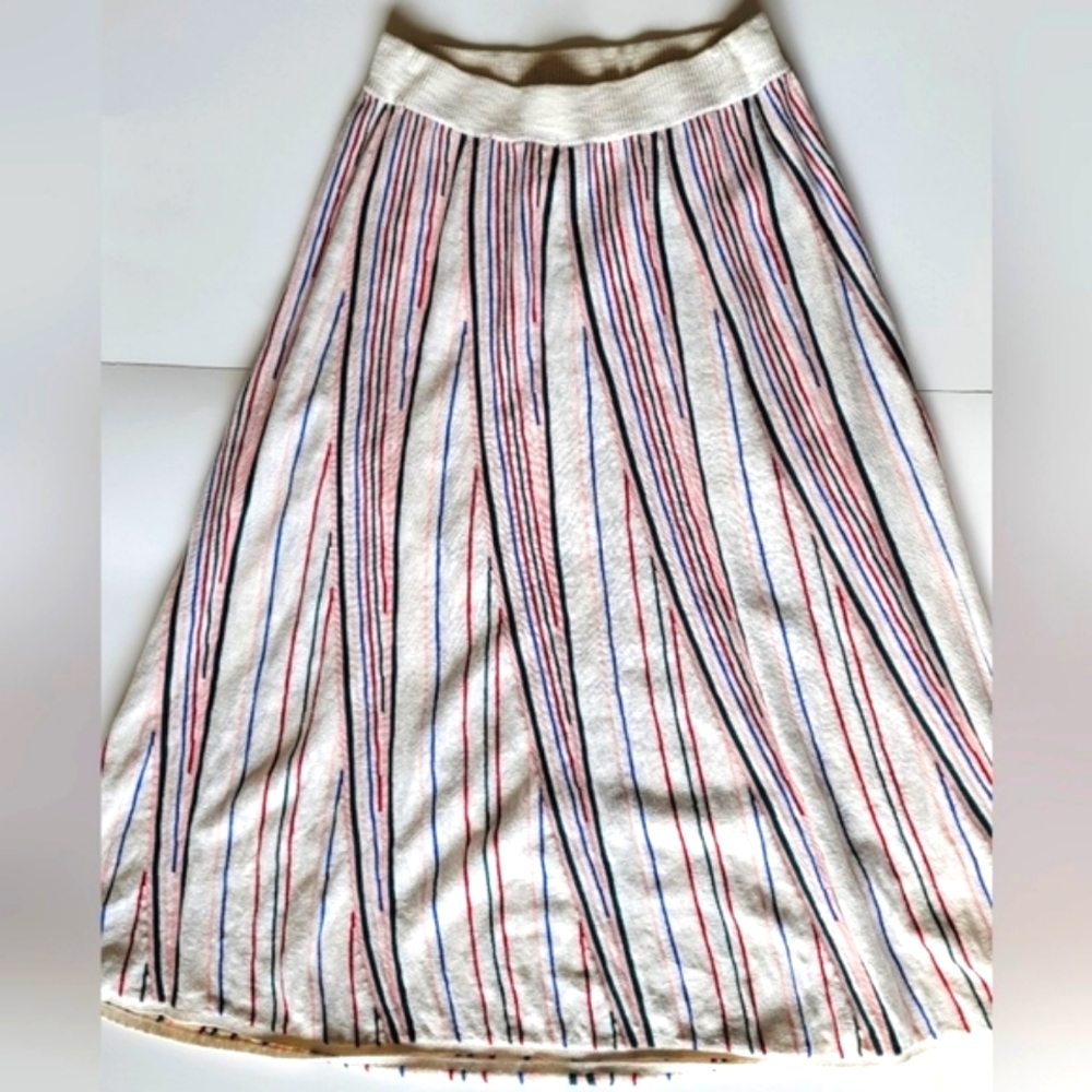 ASOS White w/ Multi-Colored Stripes Skirt